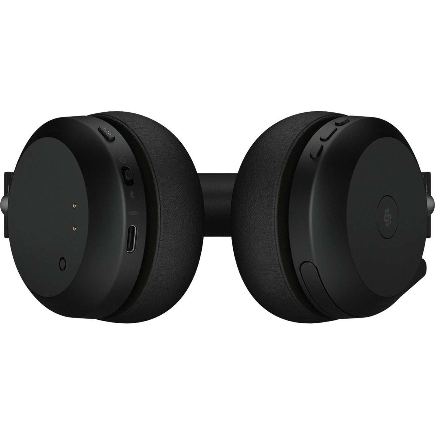 Jabra Evolve2 75 Wireless On-ear Stereo Headset - Black - Bottom view
