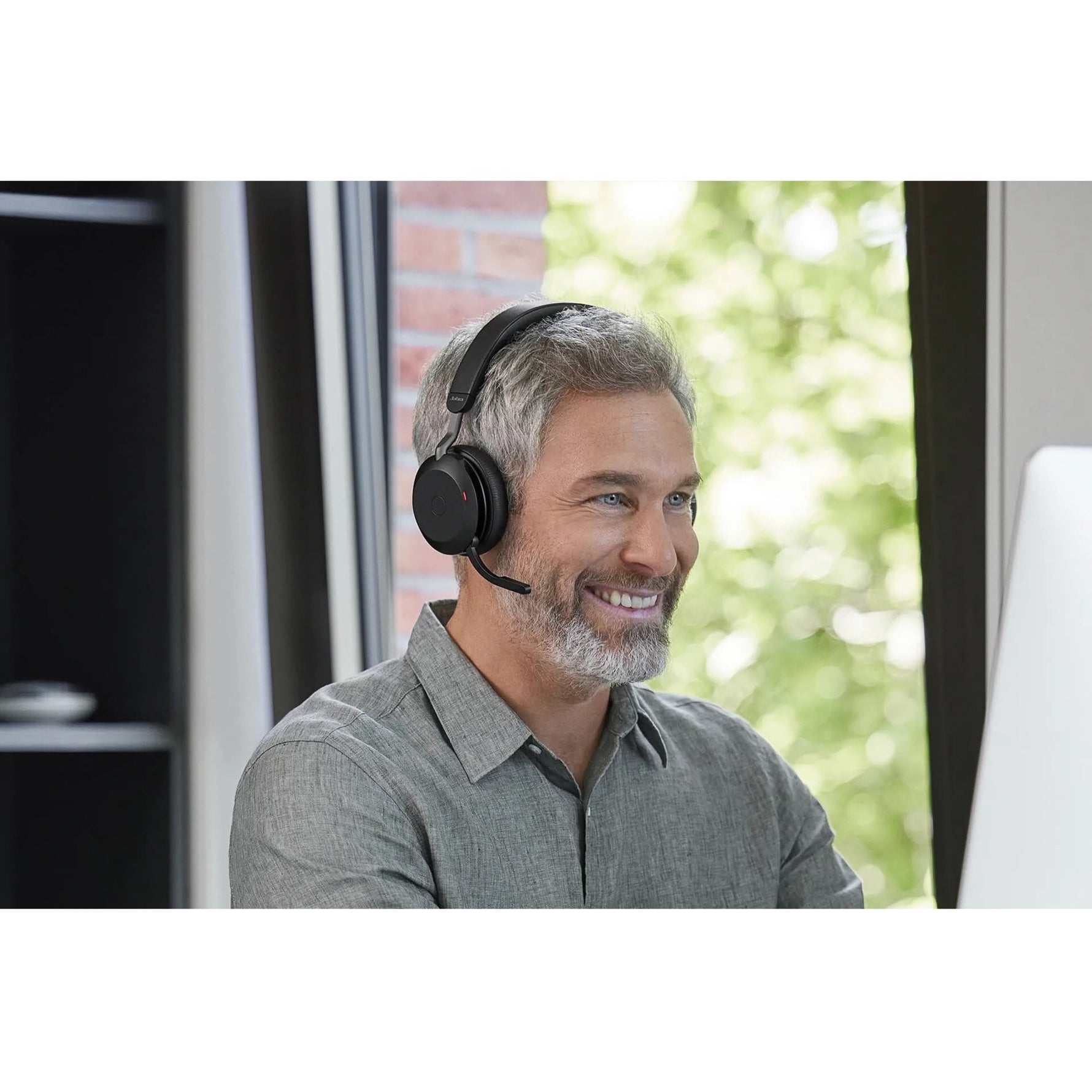 Jabra Evolve2 75 Wireless On-ear Stereo Headset - Black - Alternate view 10