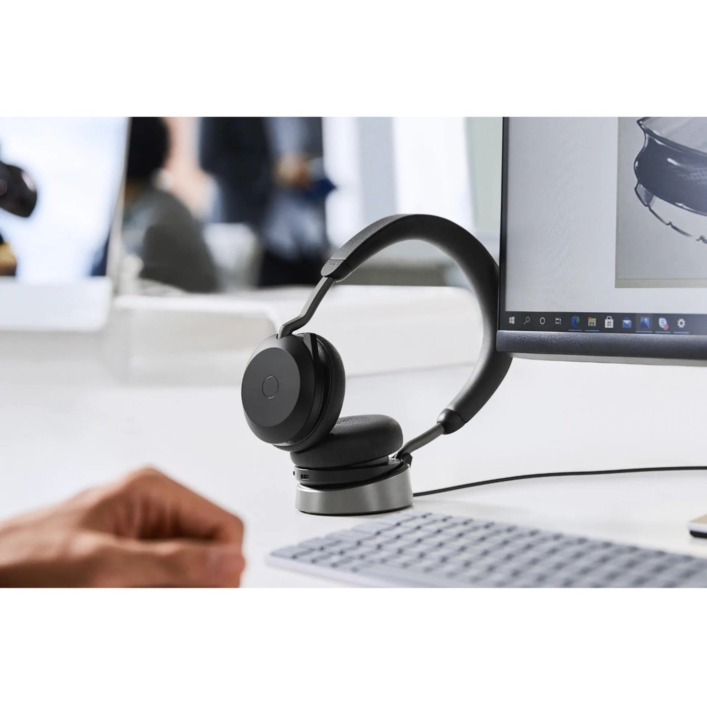 Jabra Evolve2 75 Wireless On-ear Stereo Headset - Black - Alternate view 10