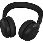 Jabra Evolve2 75 Wireless On-ear Stereo Headset - Black - Top view