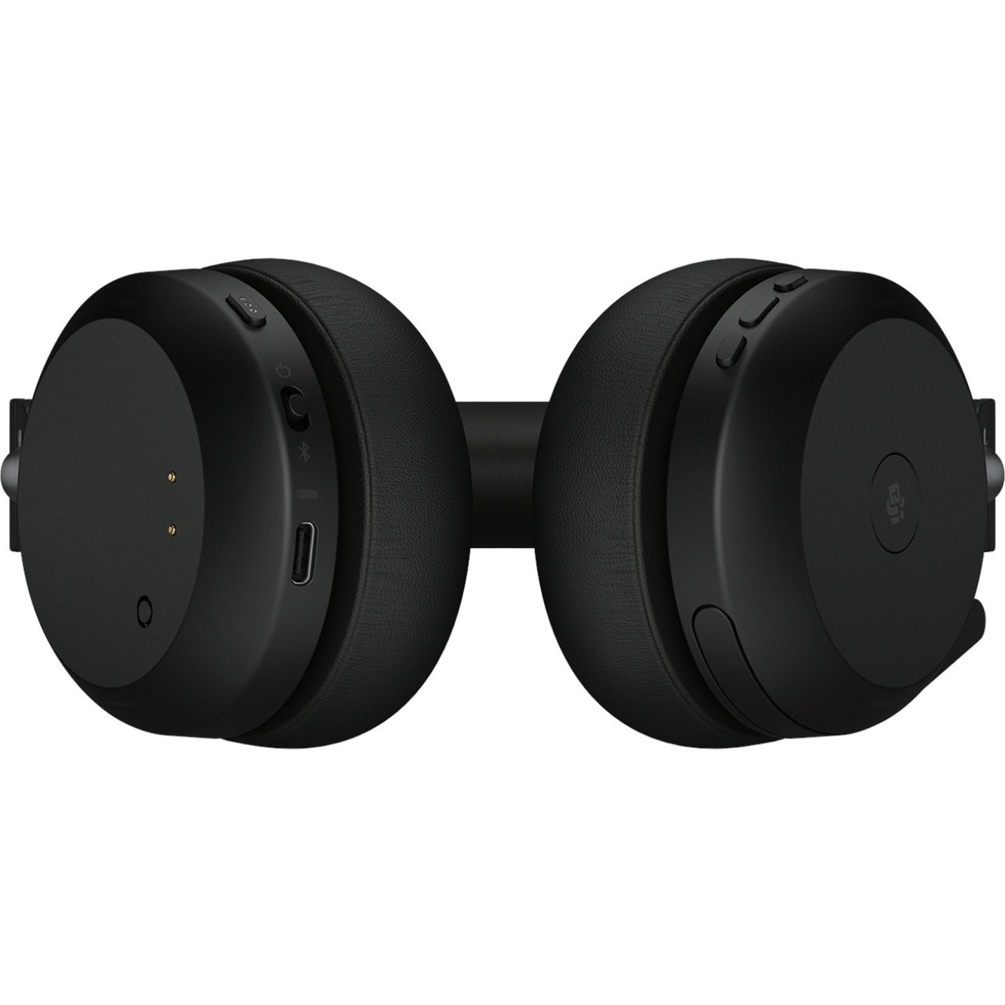 Jabra Evolve2 75 Wireless On-ear Stereo Headset - Black - Bottom view