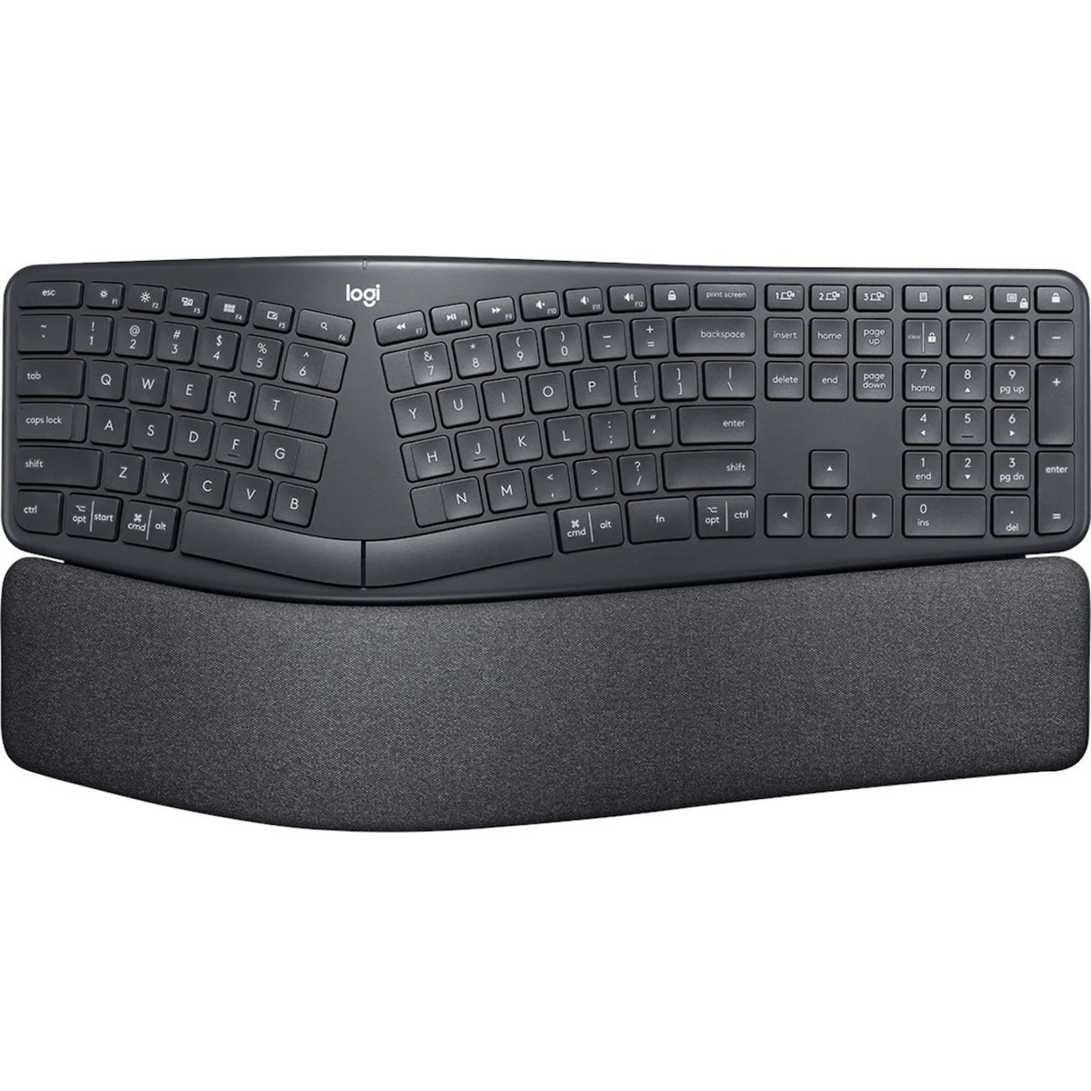 Logitech ERGO K860 Keyboard - Wireless Connectivity - Top view