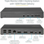 StarTech.com USB C Dock, Triple 4K Monitor USB-C Docking Station with DP 1.4 & DSC, 2x DisplayPort & 1x HDMI, 100W PD, 6x USB (2x 10Gbps) - Alternate view 15