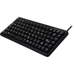CHERRY Ultraslim G84-4100 Keyboard - Cable Connectivity - PS/2, USB 2.0 Interface - Black - Left view