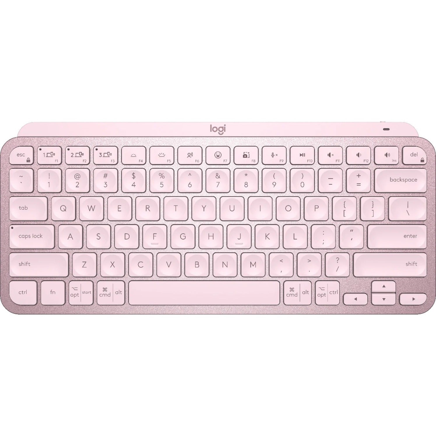 Logitech MX Keys Mini Keyboard - Wireless Connectivity - Rose - Top view