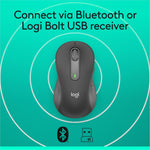 Logitech Signature M650 L LEFT Mouse - Bluetooth/Radio Frequency - USB - Optical - 5 Button(s) - 5 Programmable Button(s) - Graphite - Alternate view 9