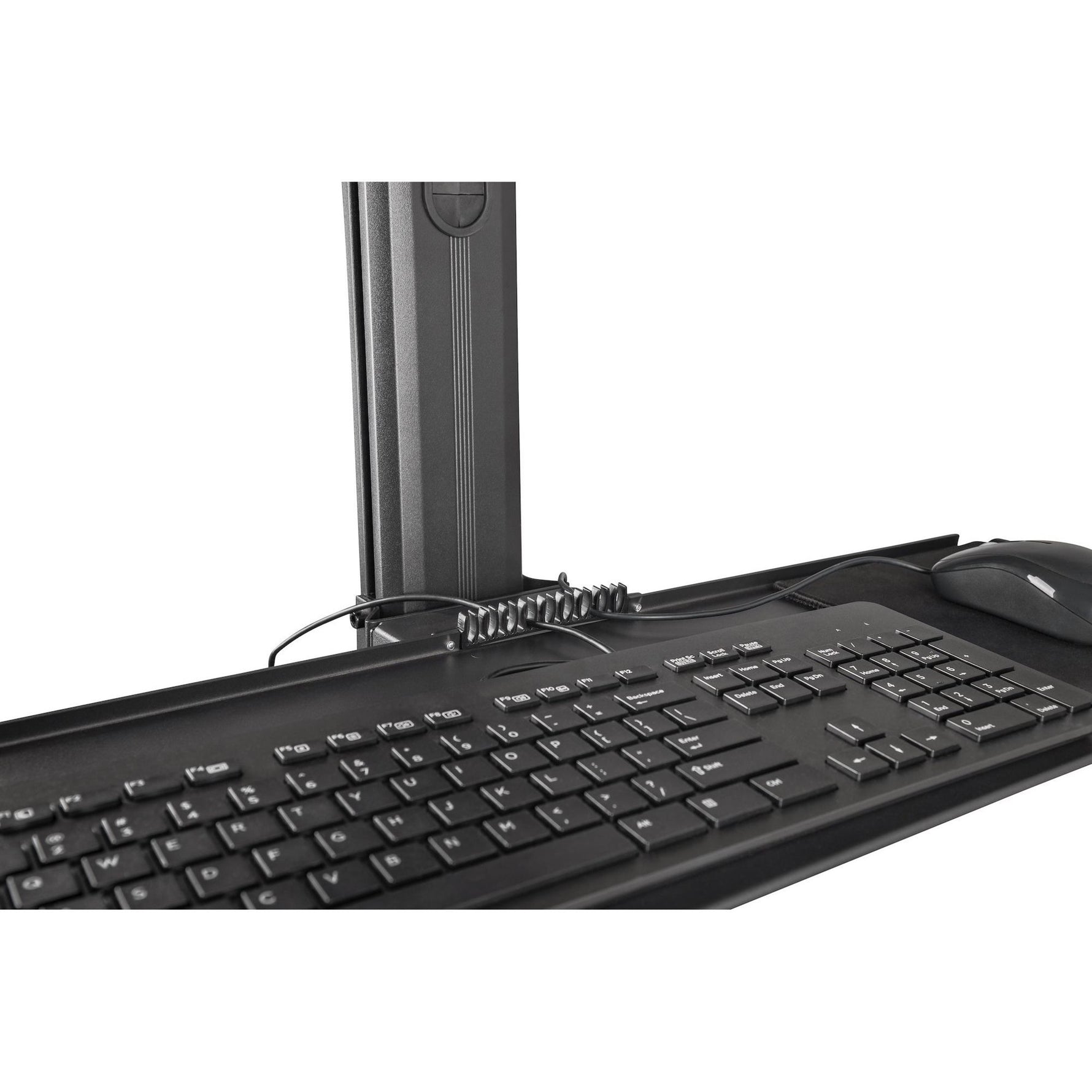 StarTech.com Mobile Standing Workstation with Monitor Mount, CPU/PC Holder, Height Adjustable Desktop Computer Cart, Standing Workstation - Alternate view 12