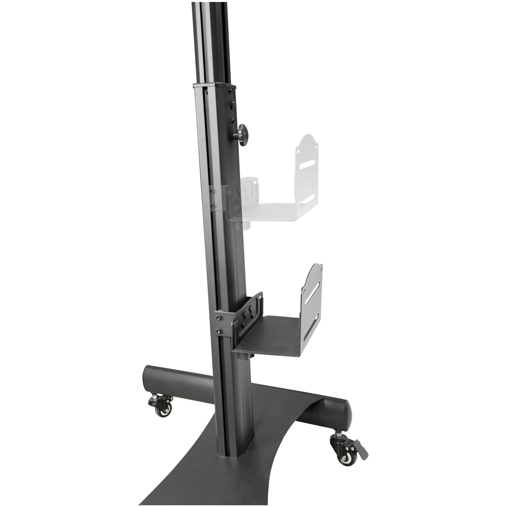 StarTech.com Mobile Standing Workstation with Monitor Mount, CPU/PC Holder, Height Adjustable Desktop Computer Cart, Standing Workstation - Alternate view 7
