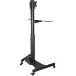 StarTech.com Mobile Standing Workstation with Monitor Mount, CPU/PC Holder, Height Adjustable Desktop Computer Cart, Standing Workstation - Right view
