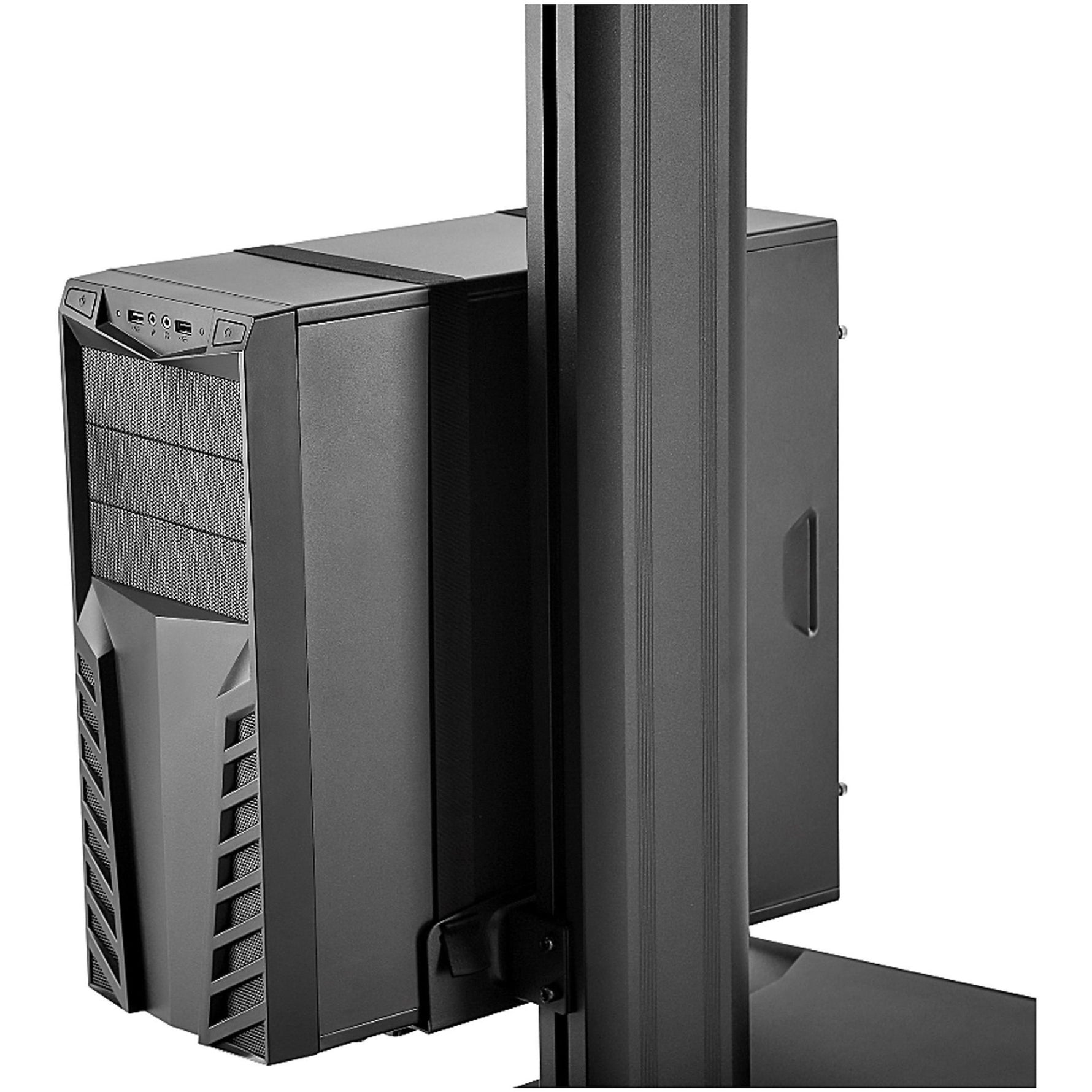 StarTech.com Mobile Standing Workstation with Monitor Mount, CPU/PC Holder, Height Adjustable Desktop Computer Cart, Standing Workstation - Alternate view 13