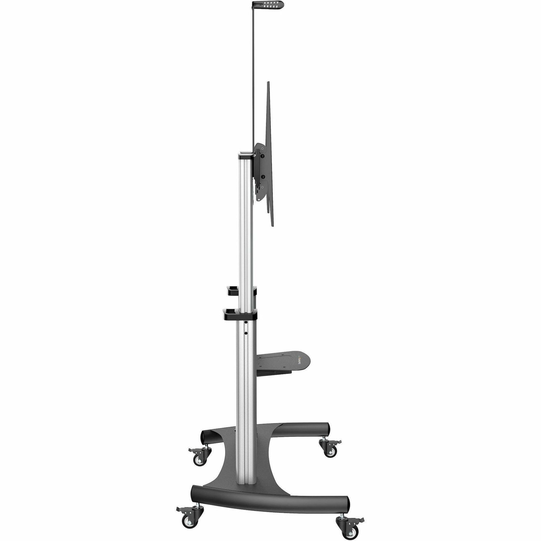 StarTech.com Mobile TV Stand, Heavy Duty Universal TV Cart for 60-100 inch Display (100kg/220lb), Height Adjustable Rolling TV Floor Stand - Right view