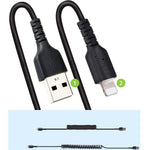 StarTech.com 50cm/20in USB to Lightning Cable, MFi Certified, Coiled iPhone Charger Cable, Black, Durable TPE Jacket Aramid Fiber - Alternate view 7