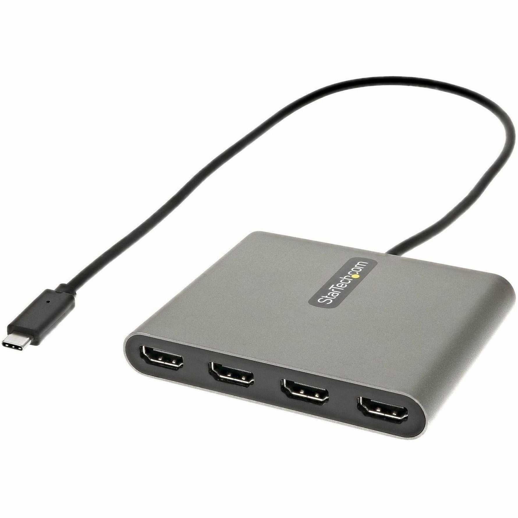 StarTech.com USB C to Quad HDMI Adapter, USB-C to 4x HDMI Monitor Converter for Windows (no support for macOS/ChromeOS/Linux) - TAA