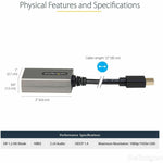 StarTech.com Mini DisplayPort to HDMI Adapter, mDP to HDMI Adapter Dongle, 1080p, Mini DP 1.2 to HDMI Video Converter, 12' Long Cable - Alternate view 7