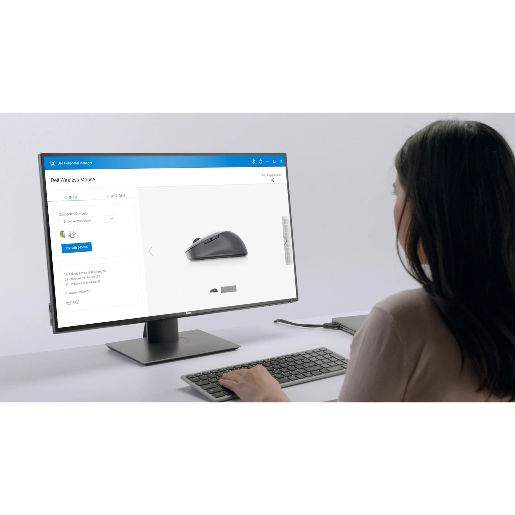 Dell Premier Rechargeable Wireless Mouse - MS7421W - Alternate view 7