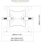 StarTech.com VESA Laptop Tray, Adjustable Monitor Arm Laptop Tray, Secures Notebooks up to 4.5kg (9.9lb), 75x75 & 100x100 VESA, Ventilated - Alternate view 6