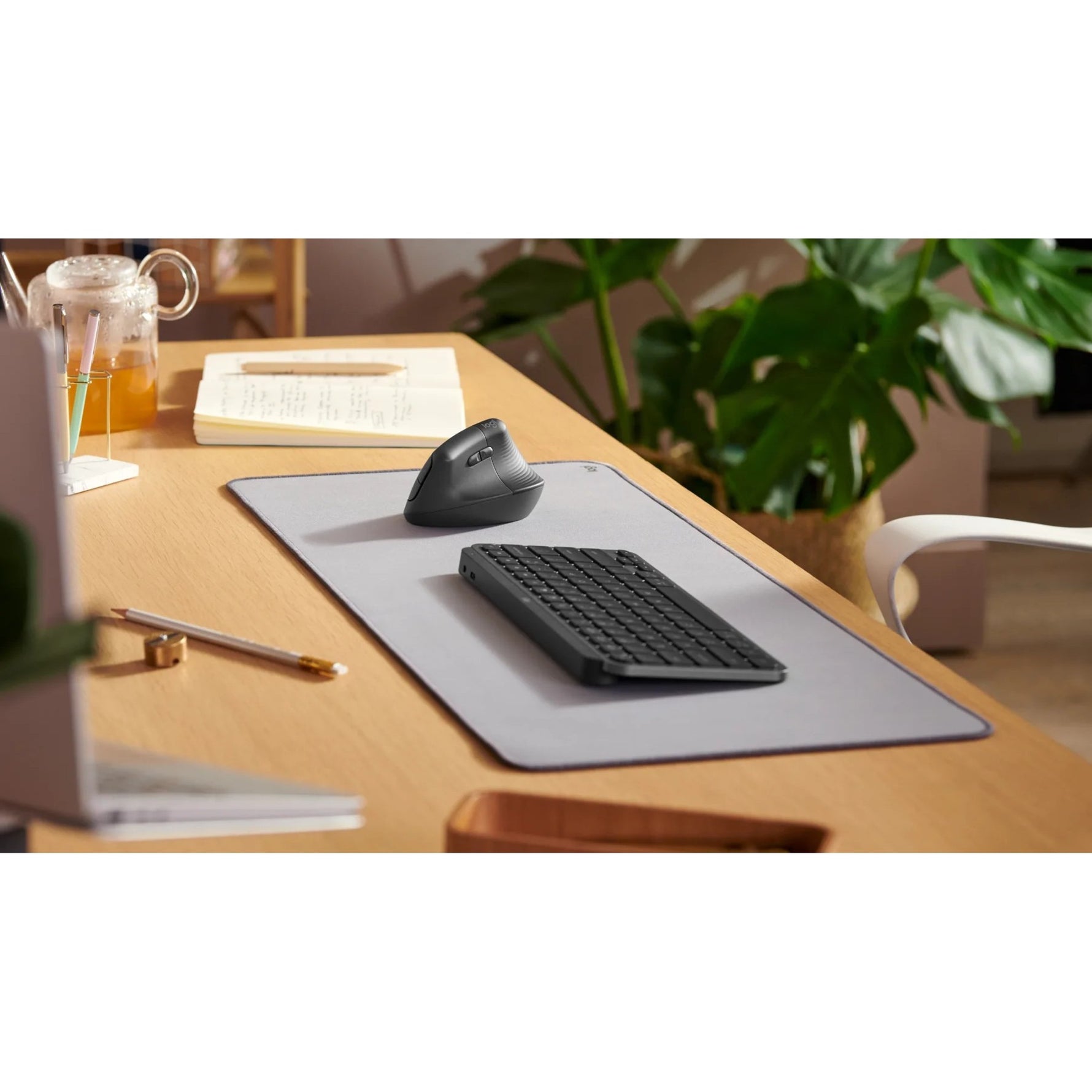 Logitech Lift Mouse - Bluetooth - USB - Optical - 6 Button(s) - Graphite - Alternate view 17