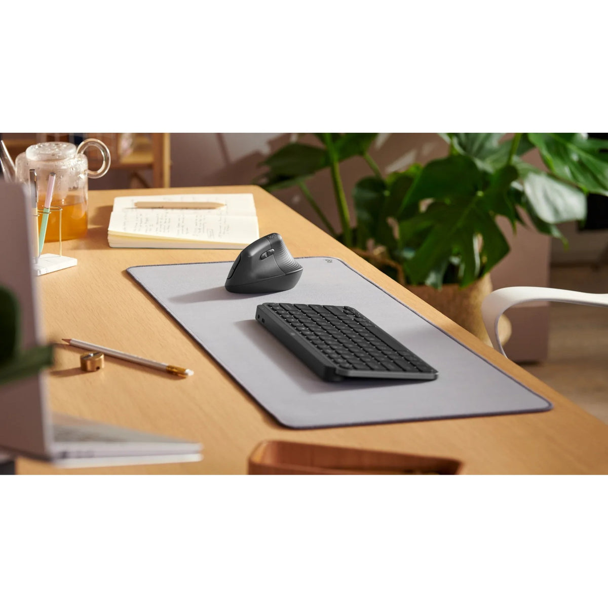 Logitech Lift Mouse - Bluetooth - USB - Optical - 6 Button(s) - Rose - Alternate view 11
