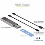StarTech.com USB-C 10Gbps to M.2 NVMe or M.2 SATA SSD Enclosure, Tool-free M.2 PCIe/SATA SSD Aluminum Enclosure, USB-C & USB-A Host Cables - Alternate view 6