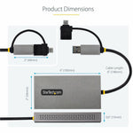 StarTech.com USB to Dual HDMI Adapter, USB A/C to 2x HDMI Displays (1x 4K30, 1x 1080p), USB 3.0 to HDMI Converter, 4in/11cm Cable, Win/Mac - Alternate view 6