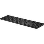 HP 450 Keyboard - Wireless Connectivity - USB Type A Interface - Black - Left view
