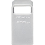 Kingston DataTraveler Micro DTMC3G2 256 GB USB 3.2 (Gen 1) Type A Flash Drive - Silver - Top view