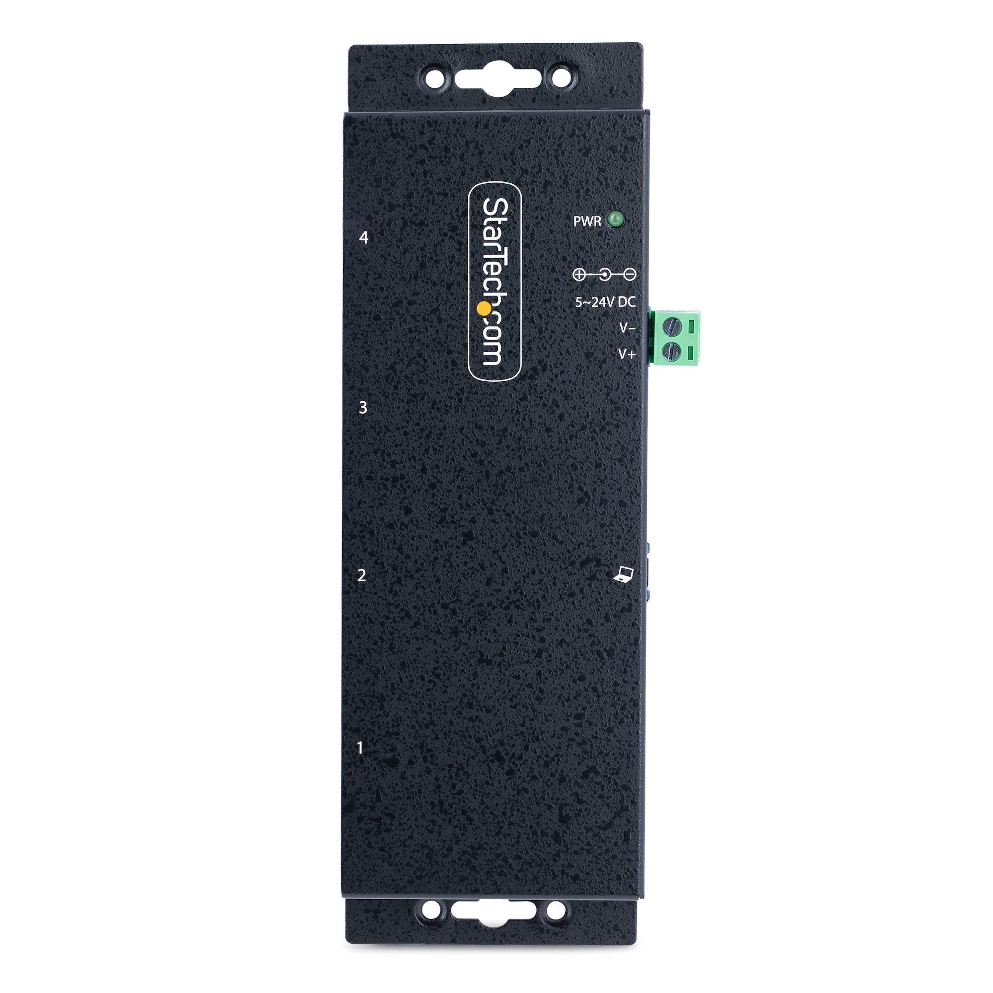 StarTech.com 4-Port Industrial USB 3.0 5Gbps Hub, Rugged USB Hub with ESD Protection, DIN/Wall/Desk Mountable USB-A Hub, USB Expander w/Locking Ports, Heavy Duty - TAA