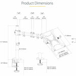 StarTech.com Laptop Desk Mount, Monitor and Laptop Arm Mount, Displays up to 34' (17.6lb/8kg), VESA Laptop Tray Arm, Clamp / Grommet - Alternate view 6