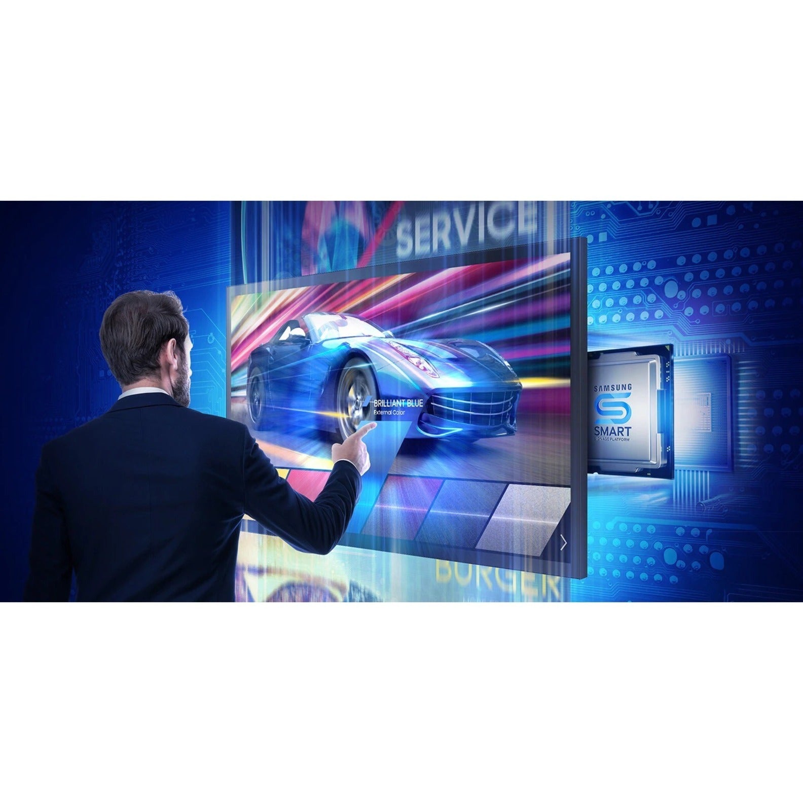 Samsung QM43B-T 43' LCD Digital Signage Display - 24 Hours/7 Days Operation - Alternate view 7