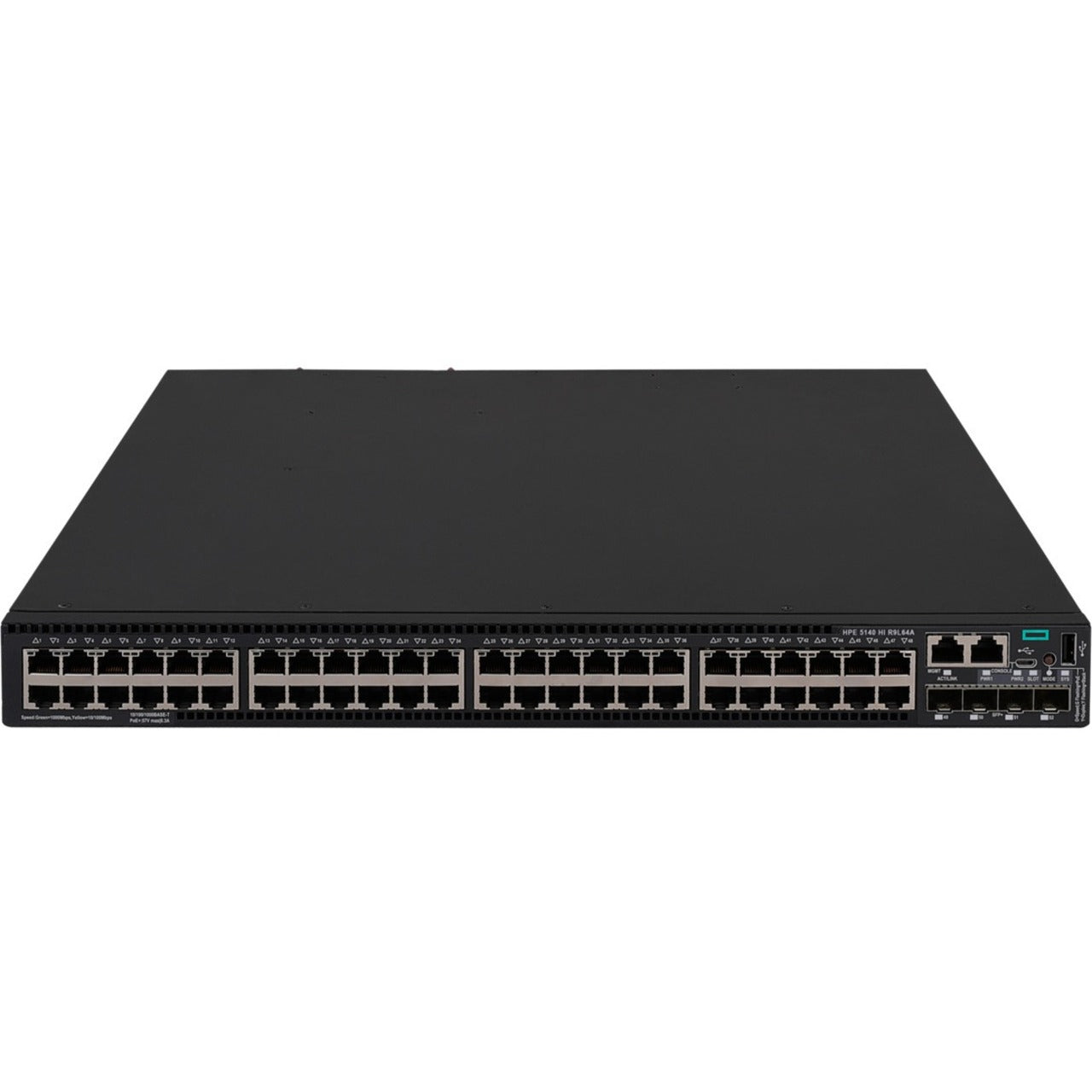 HPE FlexNetwork 5140 HI 5140 48G PoE+ 4SFP+ HI 48 Ports Manageable Ethernet Switch - Gigabit Ethernet, 10 Gigabit Ethernet - 10/100/1000Base-T, 10GBase-X