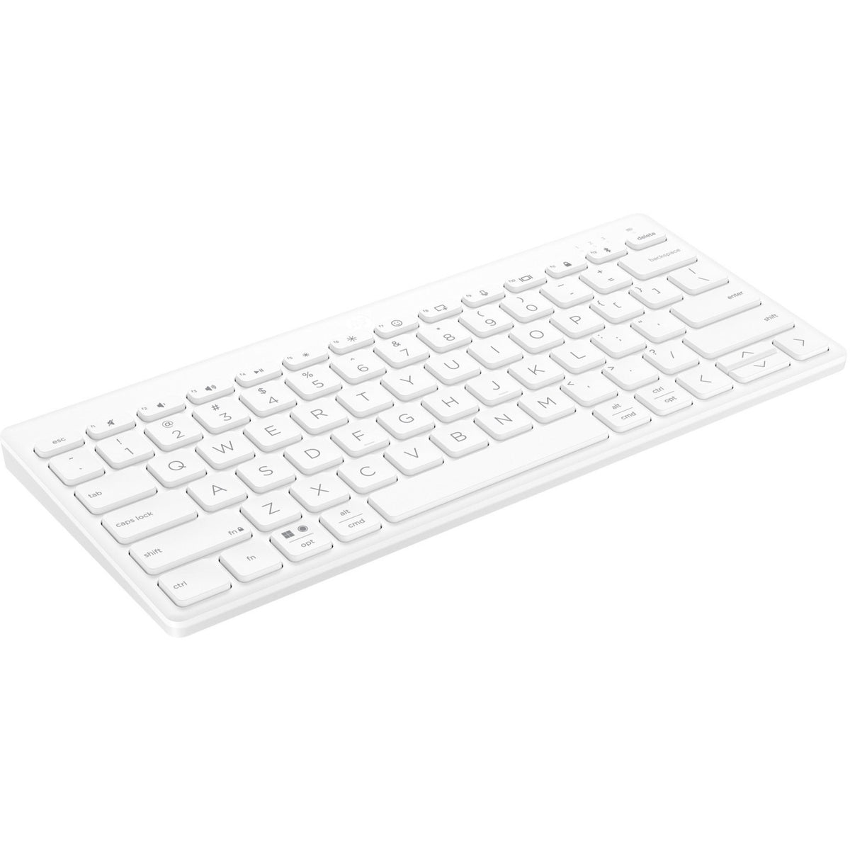 HP Keyboard - Compact - Wireless Connectivity - White - Bottom view