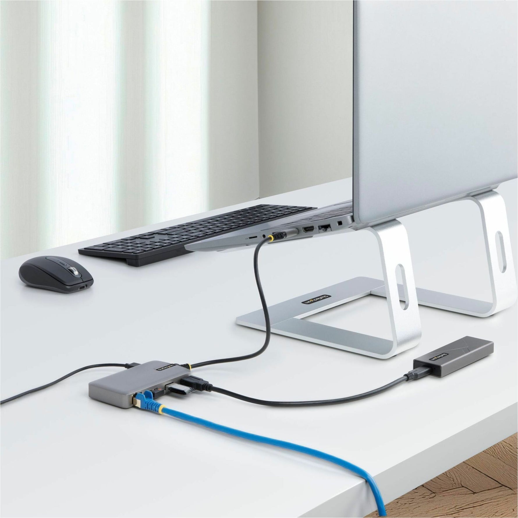StarTech.com 3-Port USB Hub with Ethernet, USB-A Ports, Gigabit Ethernet/GbE, 5Gbps, Bus-Powered, 1ft/30cm Cable, Portable Laptop USB Hub - Alternate view 7