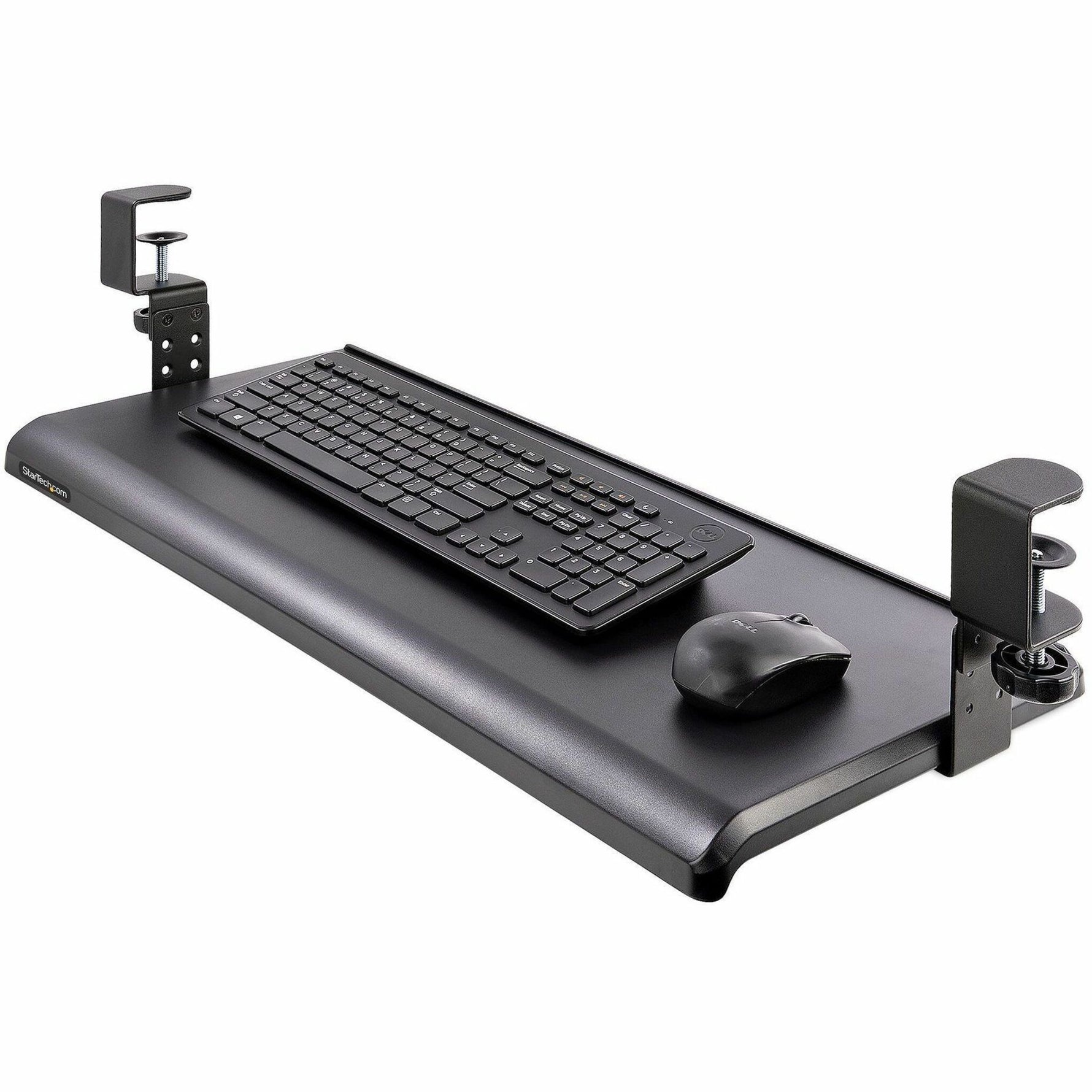 StarTech.com Under Desk Keyboard Tray, Clamp on Keyboard Holder, Up to 12kg/26.5lb, Height Adjustable, Ergonomic Sliding Keyboard Drawer - Alternate view 7