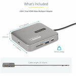 StarTech.com USB C Docking Station, Dual 4K 60Hz HDMI, compatible with MacBook Pro (M1/M2/M3/M4) and Windows, 10Gbps USB Hub, GbE, 100W PD - Alternate view 6