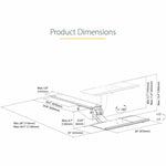 StarTech.com Under Desk Keyboard Tray, Height Adjustable Keyboard and Mouse Tray (10' x 26'), Ergonomic Computer Keyboard Tray w/Mouse Pad - Alternate view 7