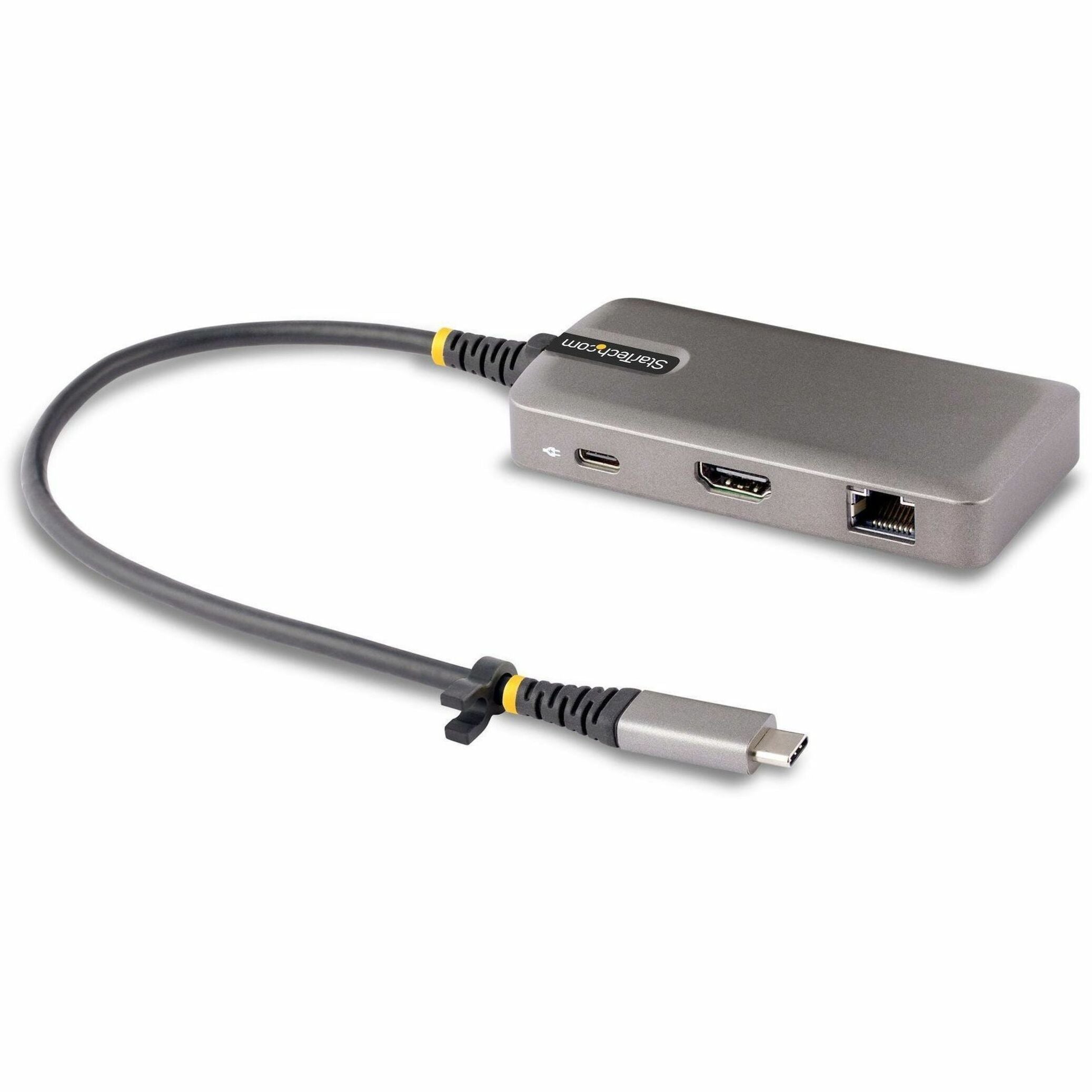 StarTech.com USB-C Multiport Adapter, 4K60Hz HDMI, HDR, 2-Port 5Gbps USB Hub, 100W PD Pass-Through, GbE, Mini Dock, Windows/macOS/ChromeOS