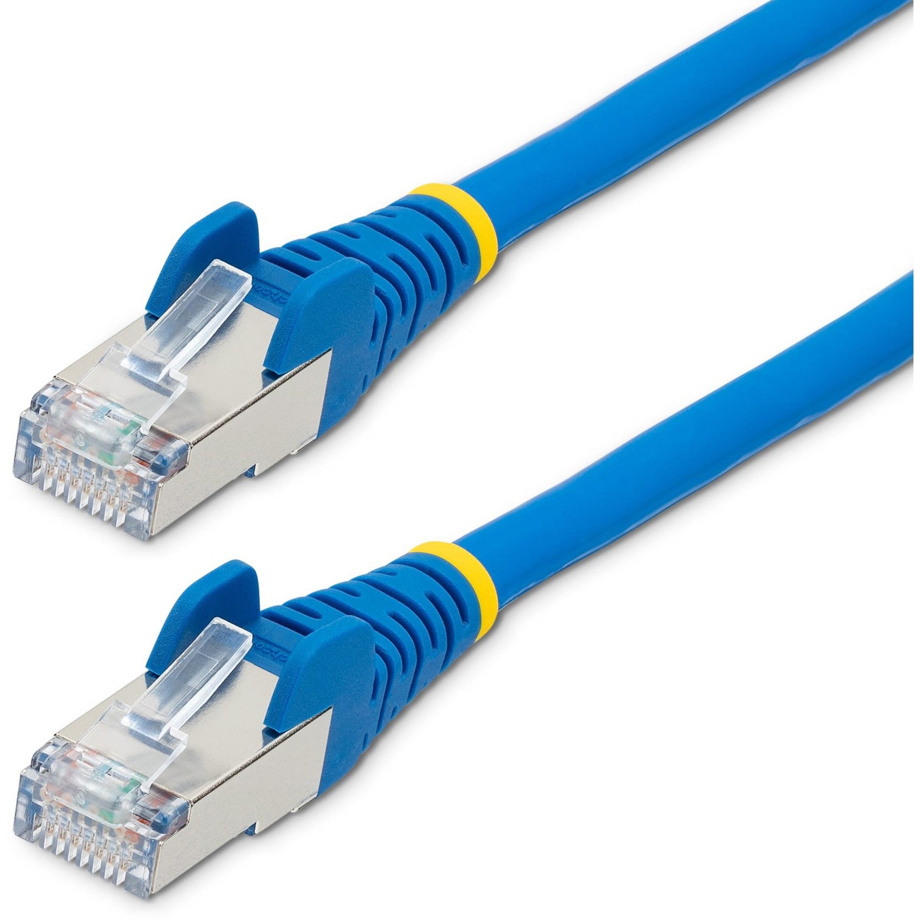 StarTech.com 50cm CAT6a Ethernet Cable, Blue Low Smoke Zero Halogen (LSZH) 10 GbE 100W PoE S/FTP Snagless RJ-45 Network Patch Cord