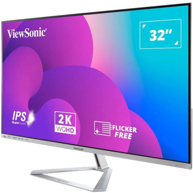 ViewSonic VX3276-2K-MHD-2 32' Class WQHD LCD Monitor - 16:9 - White