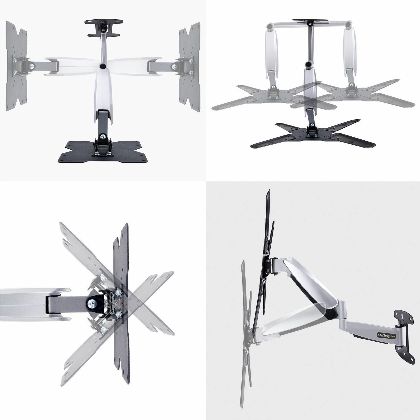 StarTech.com VESA TV Wall Mount, Adjustable Full Motion TV Wall Mount For 23'-55' Displays, Extendable/Tilting/Swivel TV Wall Mount - Alternate view 6