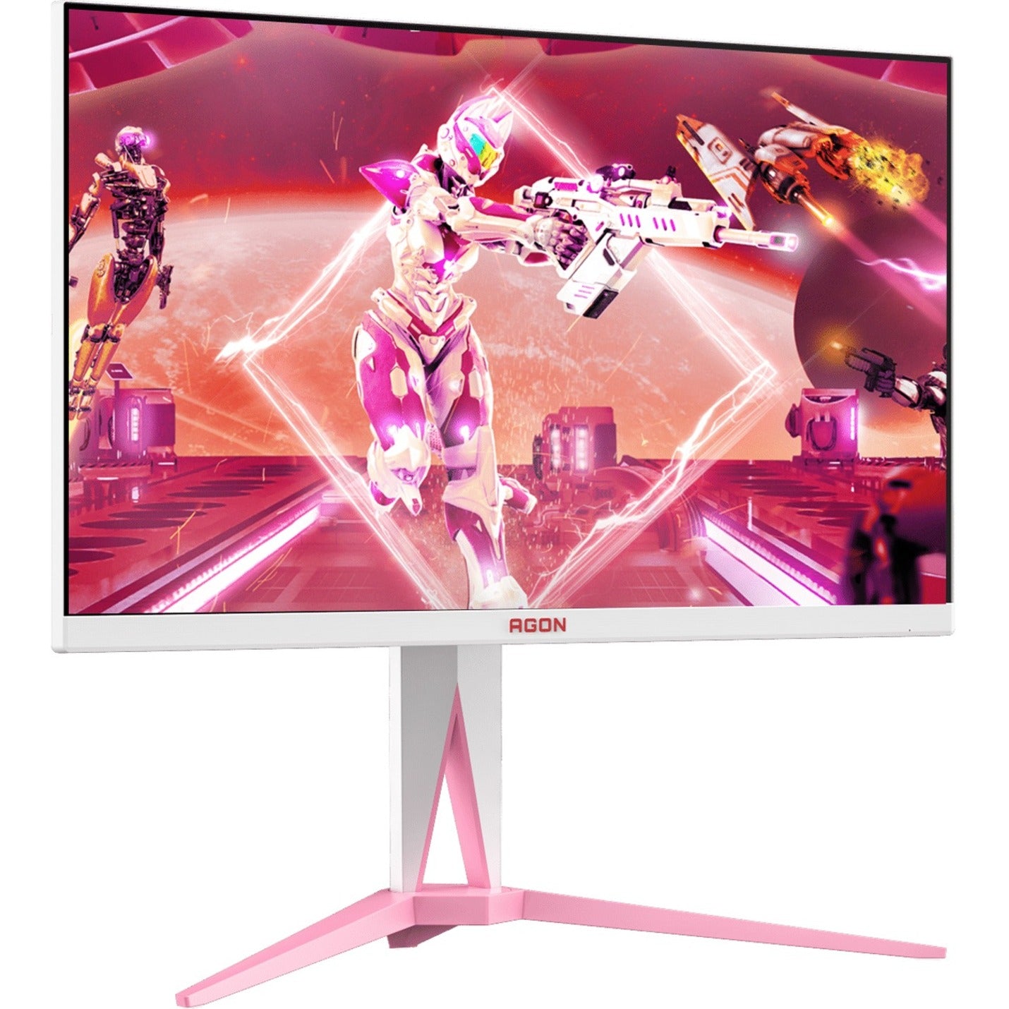 AOC AGON AG275QXR 27' Class WQHD Gaming LCD Monitor - 16:9 - White, Pink