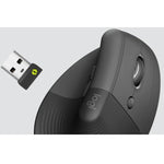Logitech Lift for Business Mouse - Bluetooth - USB - 4 Programmable Button(s) - Graphite - Alternate view 8