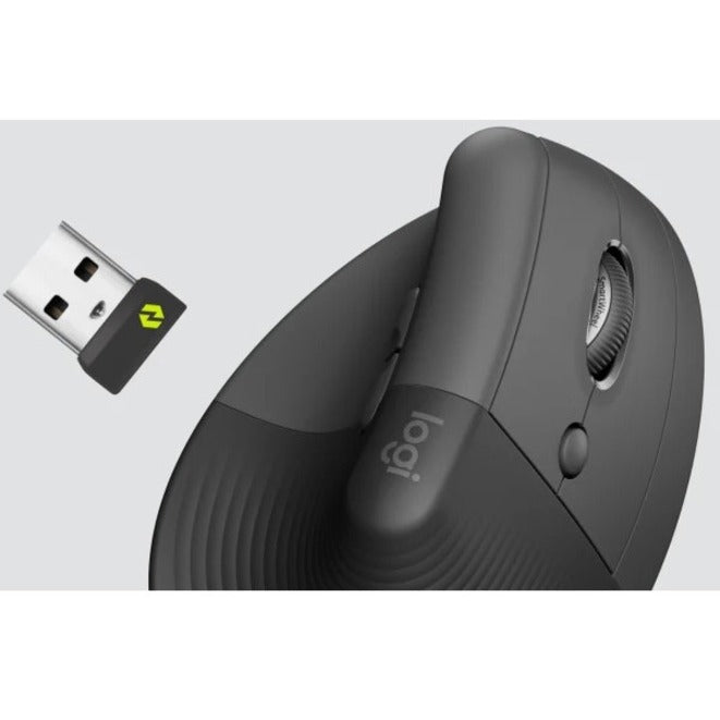 Logitech Lift for Business Mouse - Bluetooth - USB - 4 Programmable Button(s) - Graphite - Alternate view 8