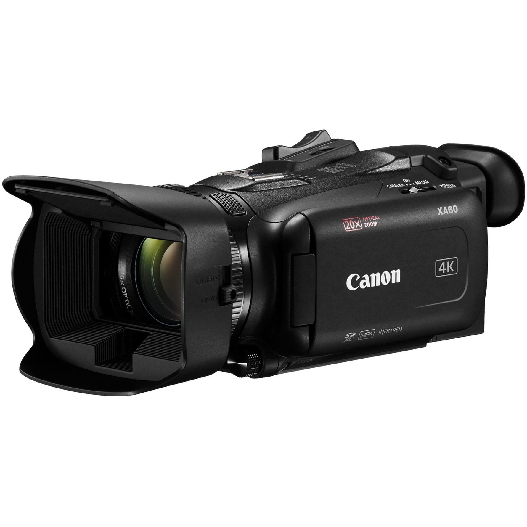 Canon XA60 Professional Digital Camcorder - 8.9 cm (3.5') LCD Touchscreen - 1/2.3' CMOS - 4K