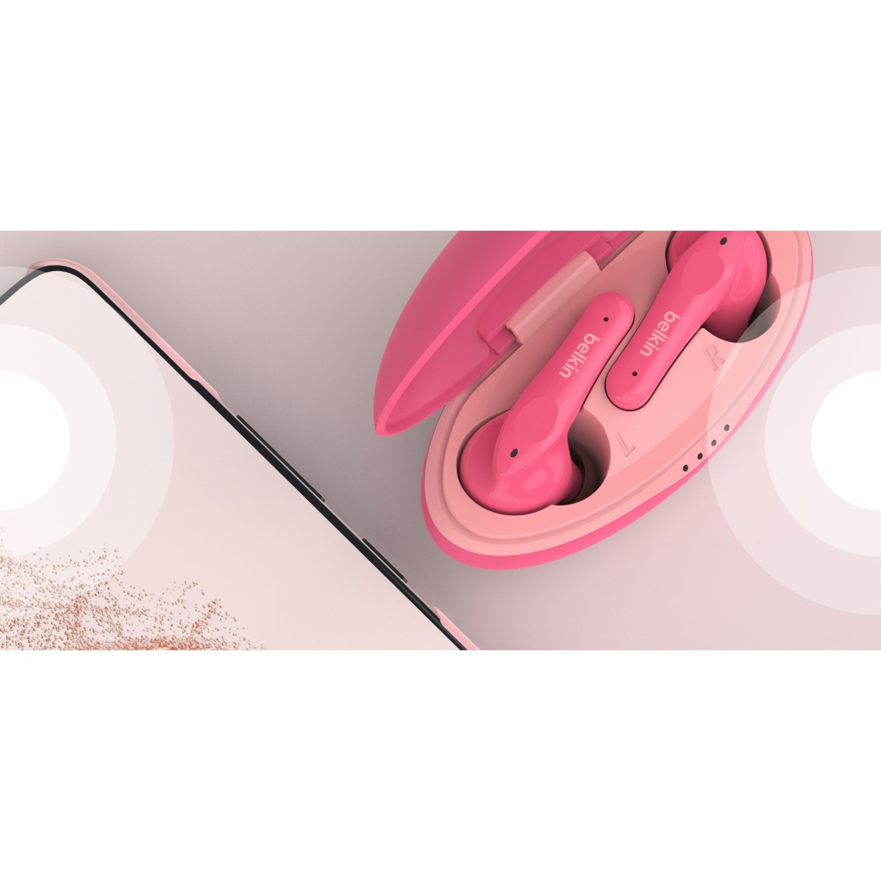 Belkin SOUNDFORM Nano True Wireless Earbud Stereo Earset - Pink - Alternate view 6