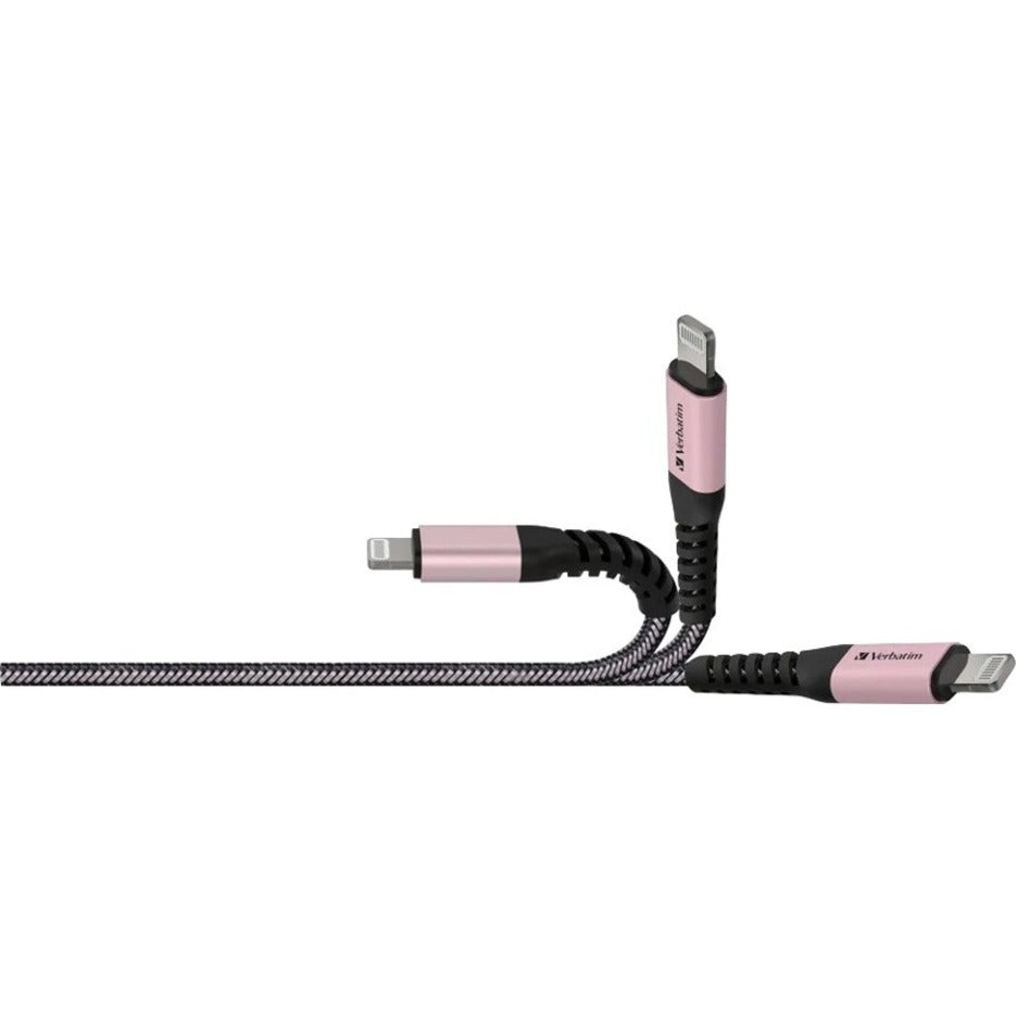 Verbatim Tough Max 1.20 m Lightning/USB-C Data Transfer Cable for iPhone, iPad, iPod, Computer