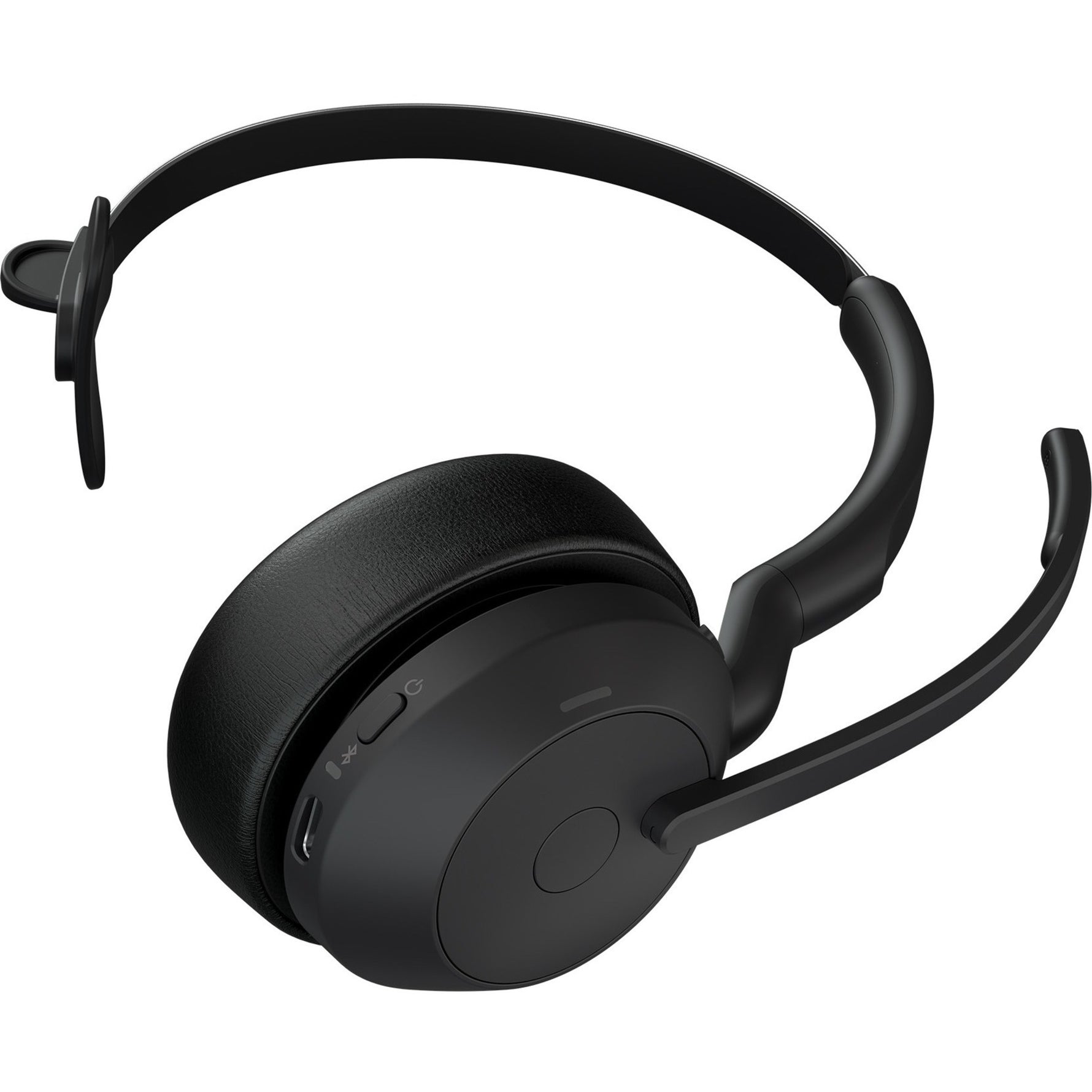 Jabra Evolve2 55 Wired/Wireless On-ear Mono Headset - Black - Bottom view