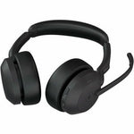 Jabra Evolve2 55 Wired/Wireless On-ear Stereo Headset - Black - Bottom view