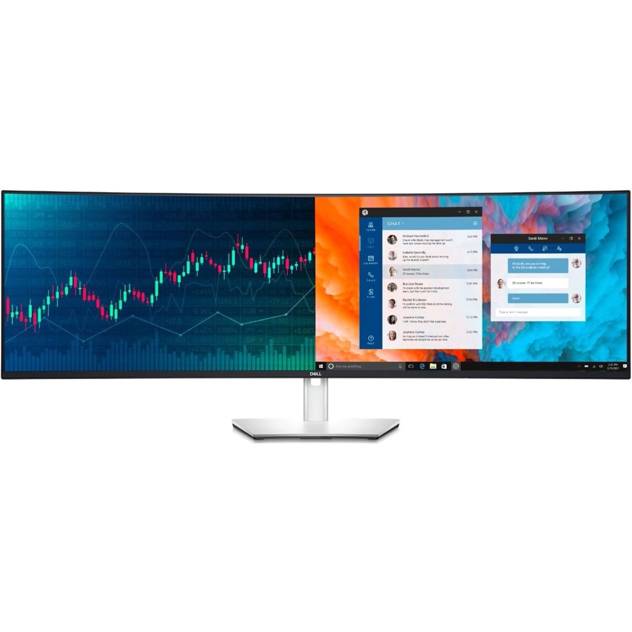 Dell UltraSharp U4924DW 49' Class Dual Quad HD (DQHD) Curved Screen LCD Monitor - 32:9 - Alternate view 21