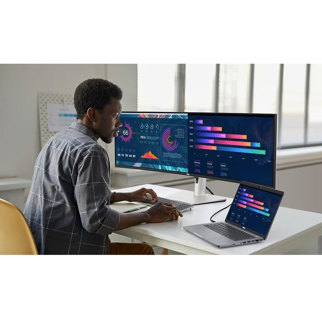 Dell UltraSharp U4924DW 49' Class Dual Quad HD (DQHD) Curved Screen LCD Monitor - 32:9 - Alternate view 35