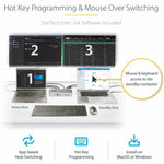 StarTech.com Dual-Laptop USB-C KVM Docking Station, Dual Monitor 4K 60Hz DisplayPort Dock, 5x USB Hub, GbE, 90W/45W PD, Windows/Mac, TAA - Alternate view 9